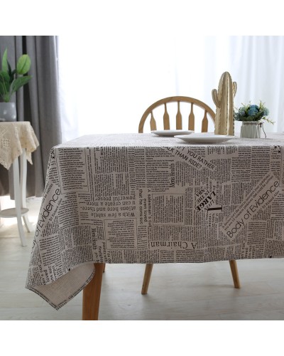 Fata de masa 140*220 cm 咖啡色英文报纸桌布